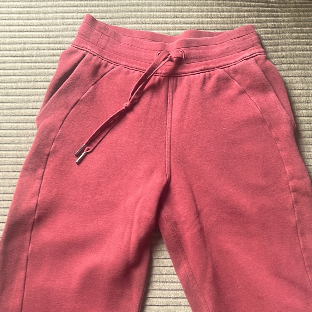 lululemon athletica burgandy/pink Track Joggers